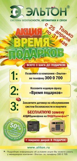 Полиграфия: Флаер "Время подарков"